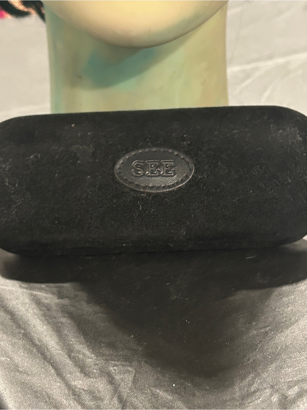 See  Glasses with  See Black Suede Eyewear Case